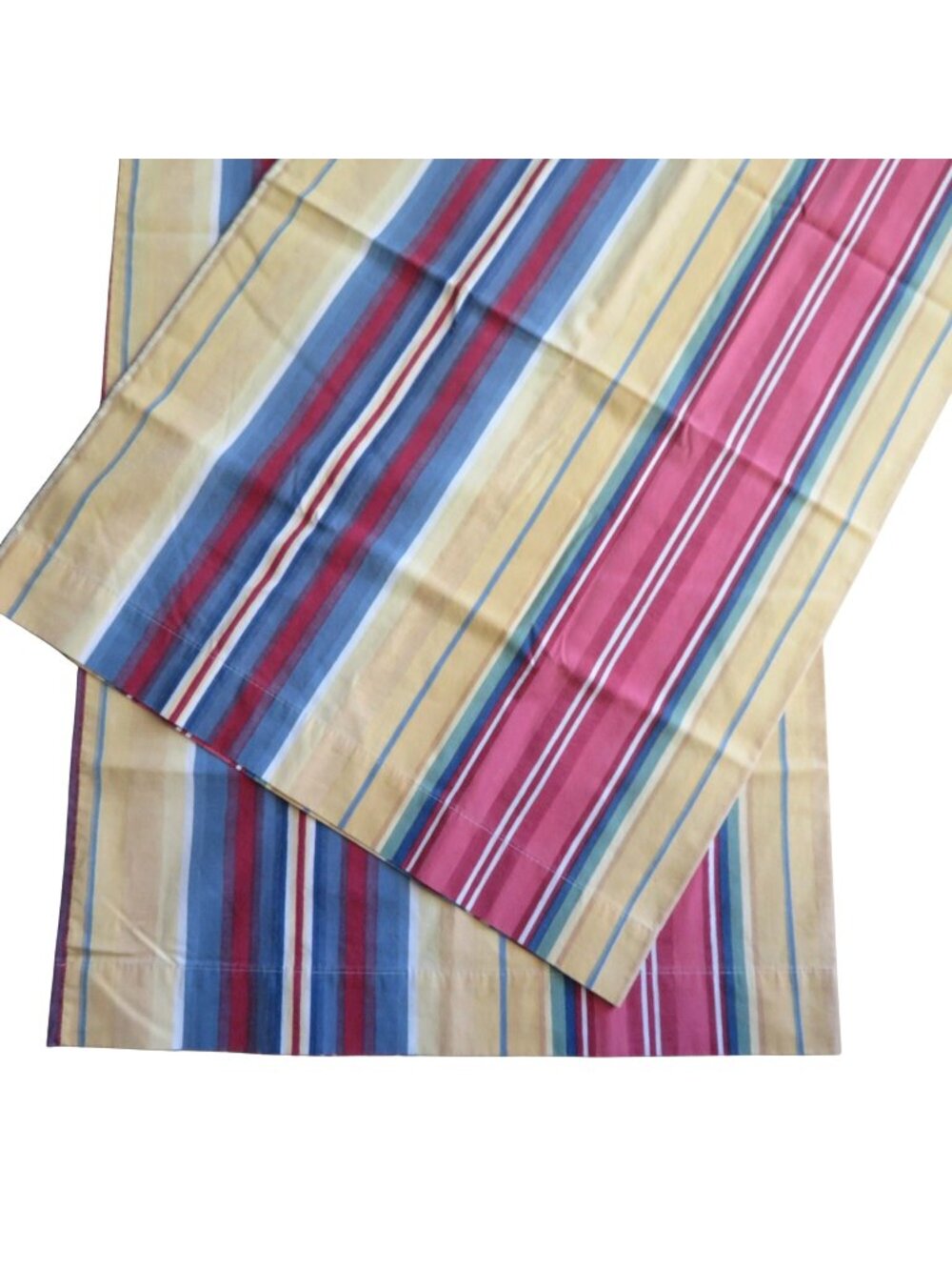 Vintage Wamsutta Striped Standard Pillowcases 20x26 Set of 2 Made in USA